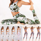 Custom Athletic Apparel Printing Floral Crop Top + Yoga Leggings Trousers supplier