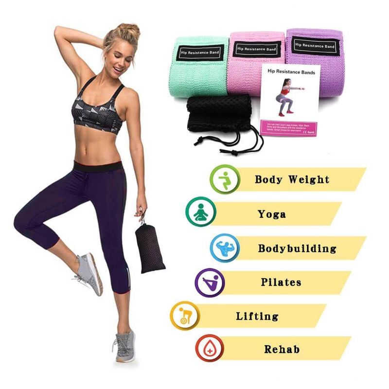 Stretchable Pilates Rubber Band / Non Slip Resistance Bands With  Good Elasticity supplier