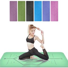 Non Slip Fitness Yoga Mat / TPE Yoga Mat Pilates Gym Exercise Sport Living Room Pads supplier