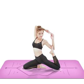 Non Slip Fitness Yoga Mat / TPE Yoga Mat Pilates Gym Exercise Sport Living Room Pads supplier