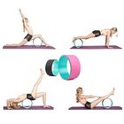 Colorful Beginner Yoga Wheel , Yoga Back Roller Wheel With Thick Padding supplier