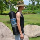 Black Yoga Mat Carry Bag Exercise Fitness Carrier Nylon Mesh Center Adjustable Sports Carry Bags supplier