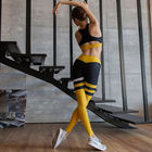 Indoor Sports Fitness Apparel Yoga set Leggings Striped Patchwork Exercise Clothes supplier