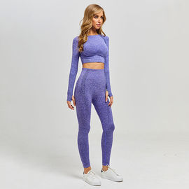 Seamless Women's Yoga Apparel Gym Fitness Clothing , Women Long Sleeve Yoga Activewear supplier