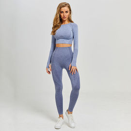 Seamless Women's Yoga Apparel Gym Fitness Clothing , Women Long Sleeve Yoga Activewear supplier