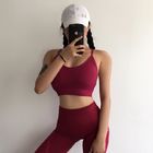 Breathable Women'S Workout Apparel , Stylish Yoga Clothes Sports Bra And Leggings Set supplier
