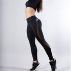 Women Skinny Leggings Black Yoga Sport Pants Pu Leather Patchwork Lady Jogging Pants supplier