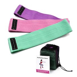 Durable Hip Circle Resistance Band / Yoga Anti Slip Exercises Braided Elastic Band supplier