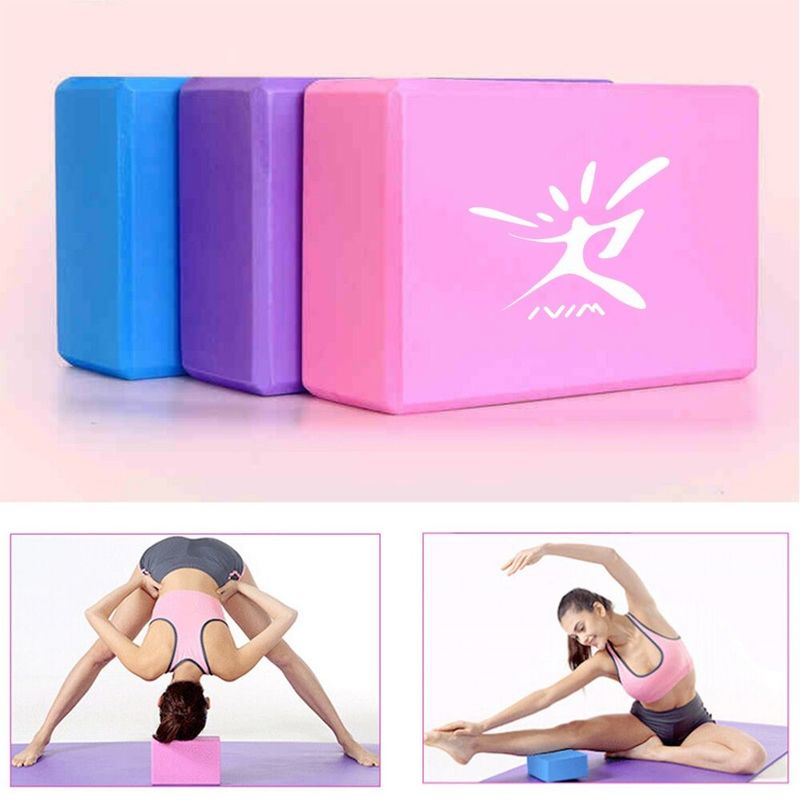 Gym Yoga Exercise Blocks Set Pilate Brick / Yoga Stretching Belt Bolster supplier