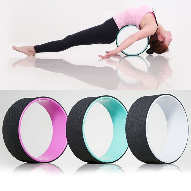 TPE Yoga Roller Wheel  Fitness Pilates Circle Waist Shape Gym Workout Back Training Tool supplier