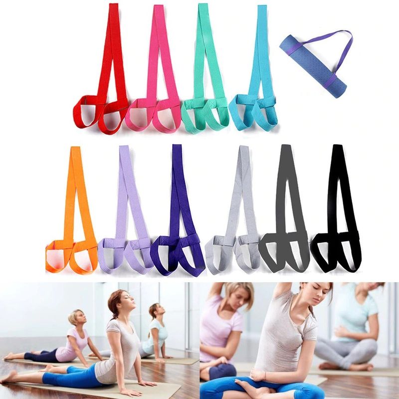 Gym Yoga Props Adjustable Yoga Mat Strap Mat Sling Carrier Shoulder Belt Exercise supplier