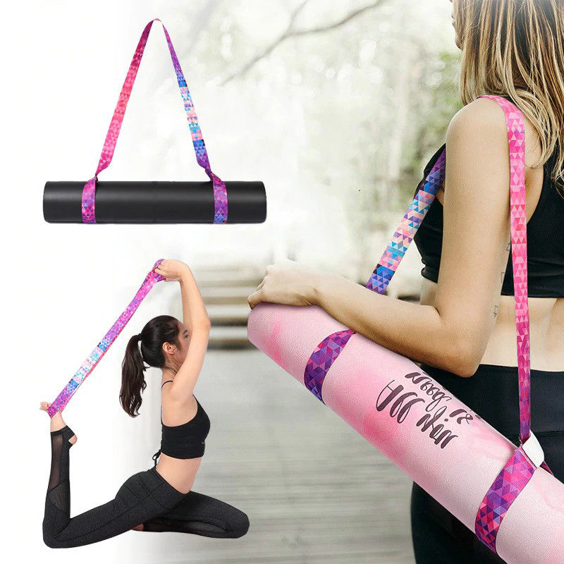 Stretch Fitness Yoga Mat Sling , Adjustable Elastic Yoga Strap Belt Exercise supplier