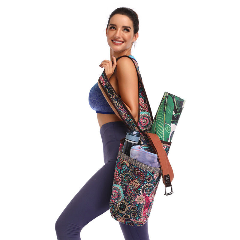 Printed Yoga Mat Carry Bag Gym Mat Case For Women Men Pilates Fitness Exercise Pad supplier