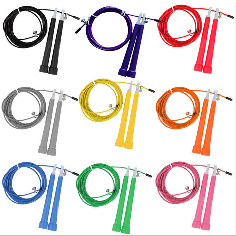 Cable Steel Adjustable Jump Rope / Jump Skipping Ropes With ABS Handle supplier